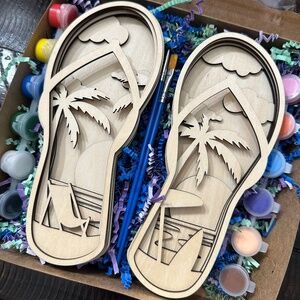 Flip Flops - Paint Kit - Handmade